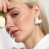 SOHI Women's Opal White The Heart-Fold Drop Earrings - 4 of 4