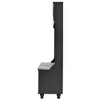 NicBex Hall Tree with Bench 47 in Hall Tree with 4 Hooks, 3 Open Shelves and 3 Storage Cabinets Shutter-Shaped Doors, Black - 4 of 4