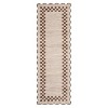 Area Rug Scalloped Rug Modern Bordered Rug Geometric Non Slip Low Pile Soft Accent Rugs for Living Room Bedroom - 3 of 4