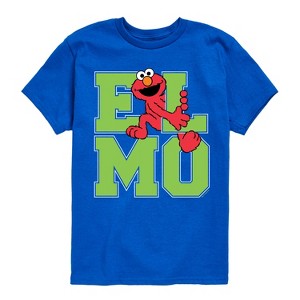 Boys' - Sesame Street - Elmo Collegiate Short Sleeve Graphic T-Shirt - 1 of 4