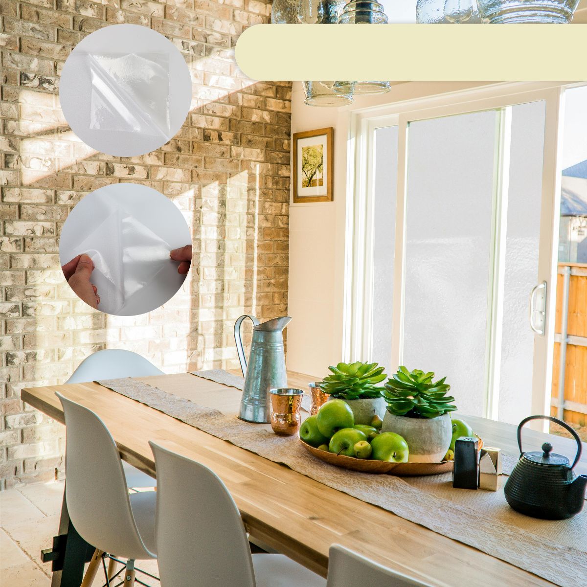 Unique Bargains Window Privacy Film Clear 157.48"x17.72" 1 Pc - thumbnail 4