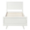 Twim Size Wood Platform Bed with Headboard and Wood Slat Support - 3 of 4