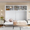 LOVMOR Multifunctional Murphy Bed with Top Cabinets, Comfortable Wall Bed for Bedroom Apartment Dorm, Can be Folded Away into a Cabinet - 2 of 4