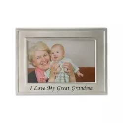 Lawrence Frames Brushed Metal 4x6 I Love My Great Grandma Picture Frame 504164