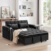 MAYEERTY Versatile Black Sofa Bed - 3 Lengths, USB Charging & Phone Stand - 2 of 4