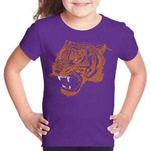 LA Pop Art Girl's Word Art T-shirt - Beast Mode - 1 of 4