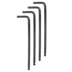 Unique Bargains Repairing Tool L-Shape Long Arm Ball End Hex Key Wrenches 4 Pcs Black - 1 of 4