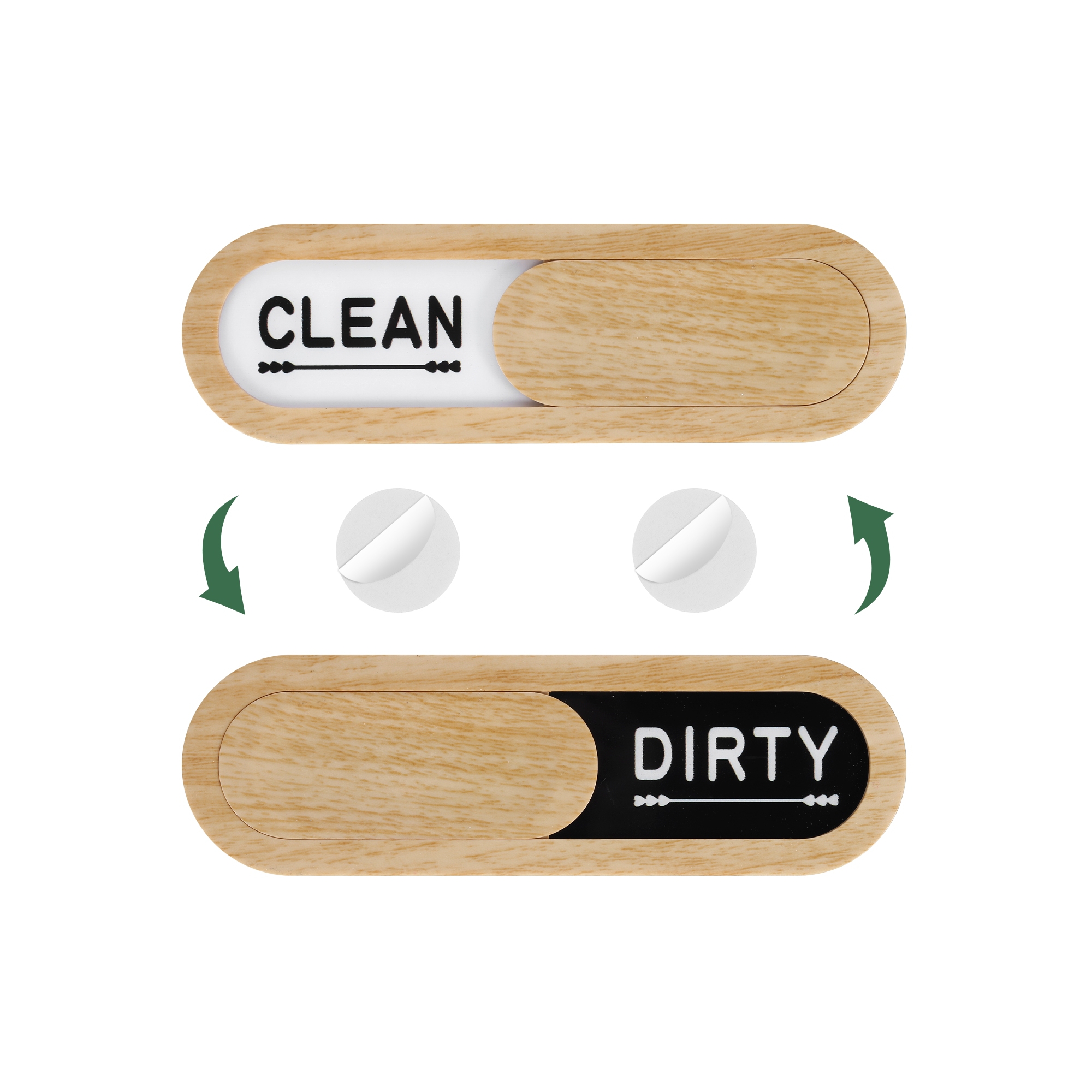 Unique Bargains Kitchen Hotel Indicating Clean Dirty Sign Oval Dishwasher Magnet Beige