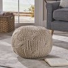 Anouk Knitted Cotton Pouf - Christopher Knight Home - 2 of 4