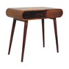 Solid Wood Nordic Leg Oval Console Table with 1 Drawer, 1 Open Storage and Versatile Design - 3 of 4