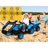 12V 3 in 1 Kids Ride On Excavator & Tractor with Detachable Trailer, Kids Electric Vehicles with Remote Control, Digger, LED Lights, Music - 4 of 4