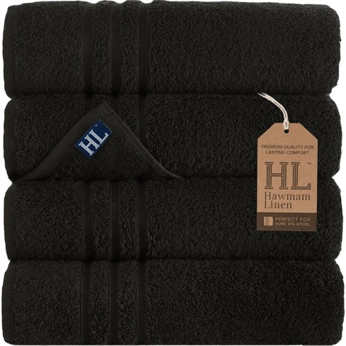 Hawmam Linen Bath Towels 4 Pack 27 x 54 Inches 100% Turkish Cotton Soft Lightweight and Highly Absorbent Quick Drying Towels - image 1 of 4