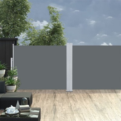 vidaXL Retractable Side Awning Anthracite 55.1 in.x393.7 in.