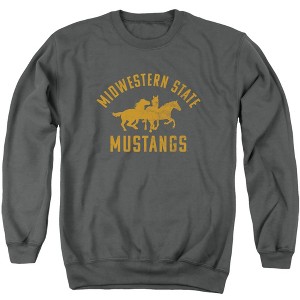 Midwestern State University Official Msu Texas Mustangs Logo Adult Crewneck Sweatshirt - 1 of 4