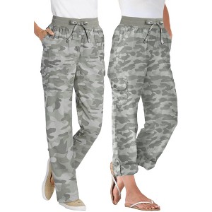 Woman Within Plus Size Convertible Length Cargo Pant/Capri - 1 of 4
