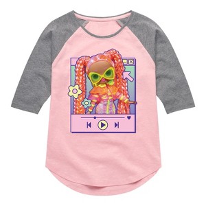 Girls' - LOL Surprise! - Play Dazzle Music Shirt Tail Raglan Graphic T-shirt - 1 of 4