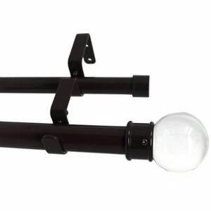 Urbanest Crystal Ball Manhattan 1-inch 3-4 inch Double Drapery Curtain Window Rod Set - 1 of 4