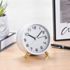 Aoibox Retro Metal Desk Silent Analog Clock with Night Light, Non-Ticking, Simple Design for Bedroom, Office, Home D¨¦cor (Green) - 4 of 4