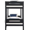 NicBex Twin over Twin Bunk Bed Wooden Bed Frame with Ladder and Full Length Guardrail, Space Saving, No Box Spring Required, Black - 3 of 4
