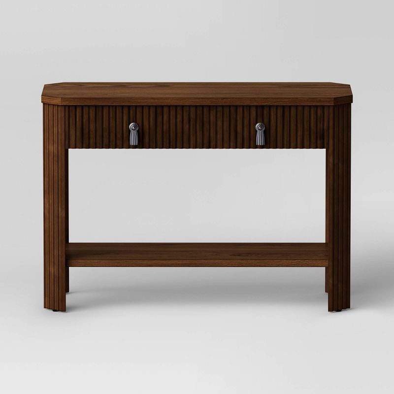 46" Laguna Nigel Fluted Wooden Console Table Brown - Threshold™ designed with Studio McGee, 3 of 13