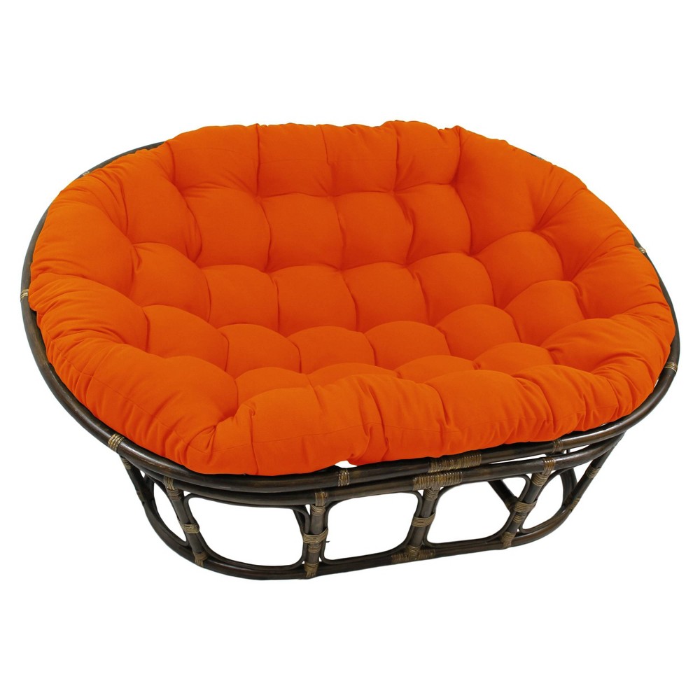 Photos - Chair 63"x45" Double Papasan with Twill Cushion Tangerine Dream - International