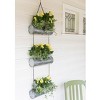 Gardener's Supply Company Galvanized Triple Hanging Planter | 3 Tier Sturdy Metal Rustic Farmhouse Decorative Wall Planters for Indoor & Outdoor - 3 of 4