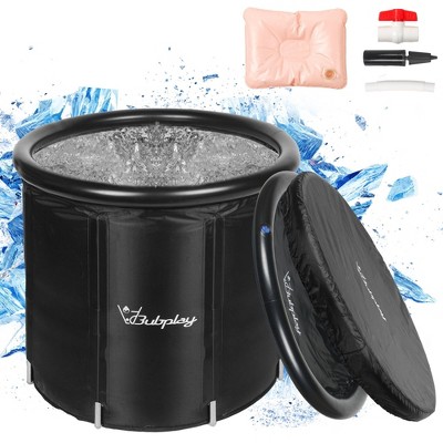 Napei Portable Ice Bath Tub with Cover for Athletes & Adults,105 Gallons,Black