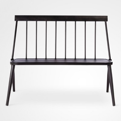 Windsor Metal Stack Patio Bench Black - Project 62&#8482;