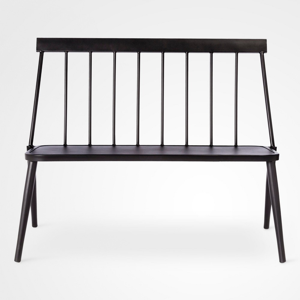 Windsor Metal Stack Patio Loveseat Bench Black - Project 62