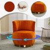 Kumasinova 360° Swivel Cuddle Barrel Chair, Velvet Fabric Accent Chair, Round Sofa Chair, Comfy Armchair for Living Room, Bedroom, Nursery, Office - 4 of 4