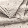 Makemake Organics Organic Cotton Pointelle Baby Knit Blanket - Beige - 4 of 4