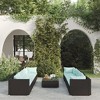 vidaXL Garden Lounge Set Black with Aqua cushions - 2 of 4