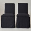 KINWELL Performance Fabric Slipcover Dining Chair Side Chair With Casters, Set of 2 - 4 of 4