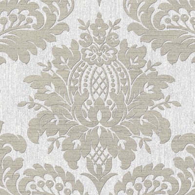 Luxurious Grey Damask Removable Vinyl Wallpaper Roll