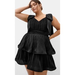 CITY CHIC | Betty Bow Mini Dress - black | 18W : Target