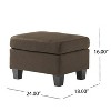 Grungis Benches with Birch Wood Legs,Smooth Upholstered  Ottoman,Ottoman Bench for Living Room,Bedroom - 3 of 4