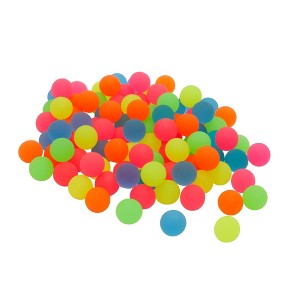 Juvale 100 Pack Bouncy Balls for Kids Bulk - 1 inch/ 25mm Rubber Super Bounce Balls for Birthday Party Favors Gifts (Neon) - 1 of 4