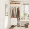 Aheaplus 30'' Freestanding Closet Organizer with Hanging Rods and Drawers, Closet System with Storage Shelves - 2 of 4