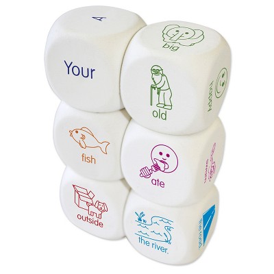 Junior Learning Soft White Sentence Dice Set for Kids