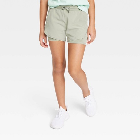 Girls' Double Layered Run Shorts - All In Motion™ : Target