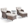 Belord 5 Pieces Small Patio Furniture Set with Patio Swivel Gliding Rocker Chairs, Weather Resistant Outdoor Conversation Set with Wide Back Rocker - 4 of 4
