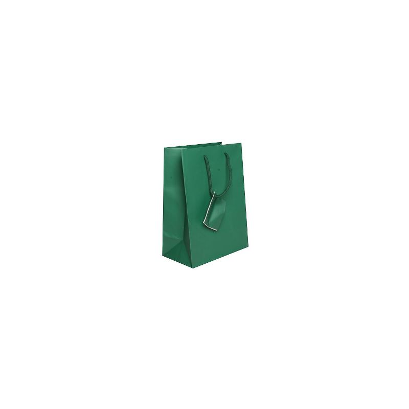 JAM PAPER Gift Bags with Rope Handles Medium 8 x 10 x 4 Green Matte 3/Pack (672MAGRA), 1 of 2