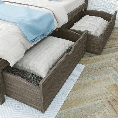 Clay Queen Platform Bed with Storage Drawers and Headboard