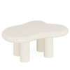 Lirago,Cloud-Shaped Coffee Table-Creamy White, Baking Finish, PVC Legs, Entertainment-Friendly Design - 4 of 4
