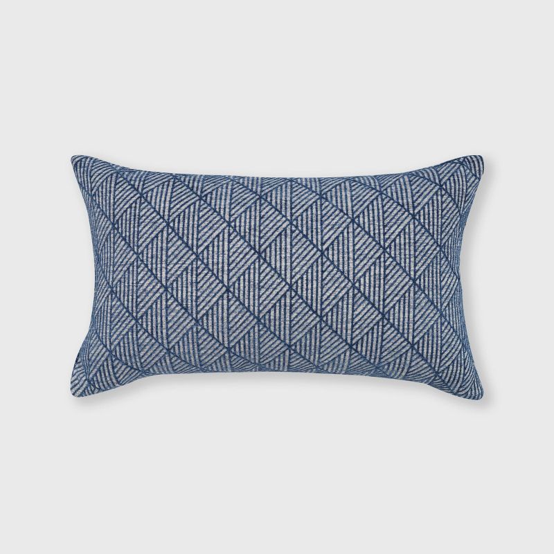 Geometric Chenille Woven Jacquard Reversible Throw Pillow - freshmint, 3 of 12