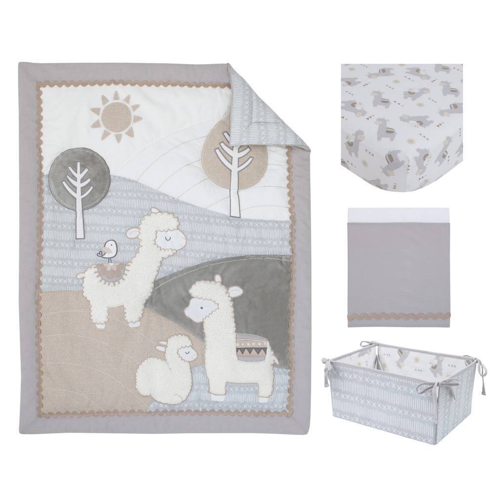 NoJo Mama's Little Llama Crib Set - 4pc -  82781020