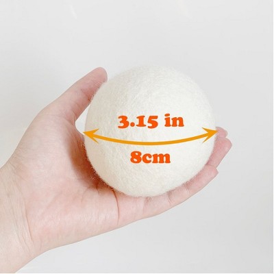 Maison XXL White Wool Dryer Balls 6 Pack