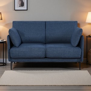 2-Seater Stylish Sofa with Button-Tufted Cushions & Metal Legs - 1 of 4