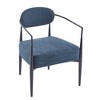24'' Polyester Upholstered Mid-Century Modern Accent Armchair with Tapered Legs, Iron Frame and Pocket Spring Seat - 3 of 4