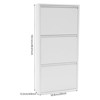 YIYIBYUS Wall Mounted & No-Assembly Metal Shoe Cabinet for Entryway, Holds 9 Pair Shoes, White - 4 of 4